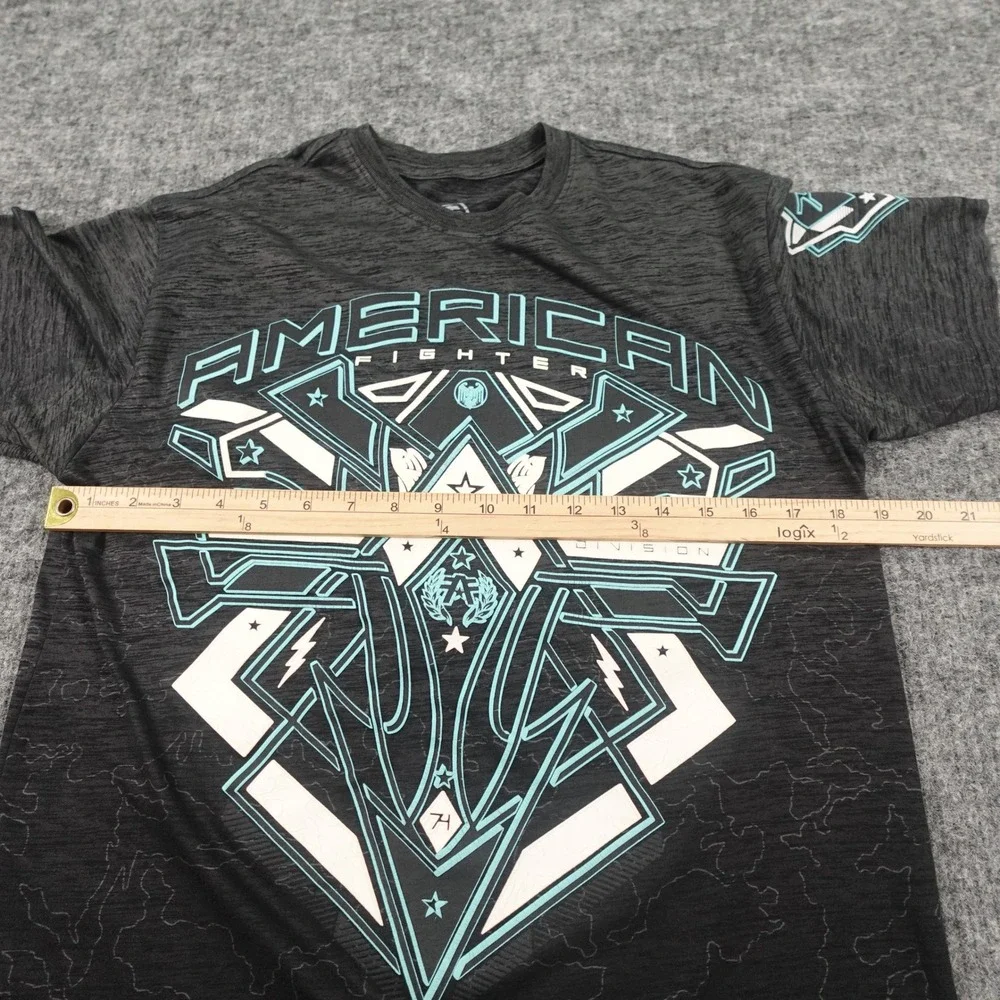 American Fighter Graphic T-shirt Mens Medium Gray Heather Cotton/Polyester‎ MMA